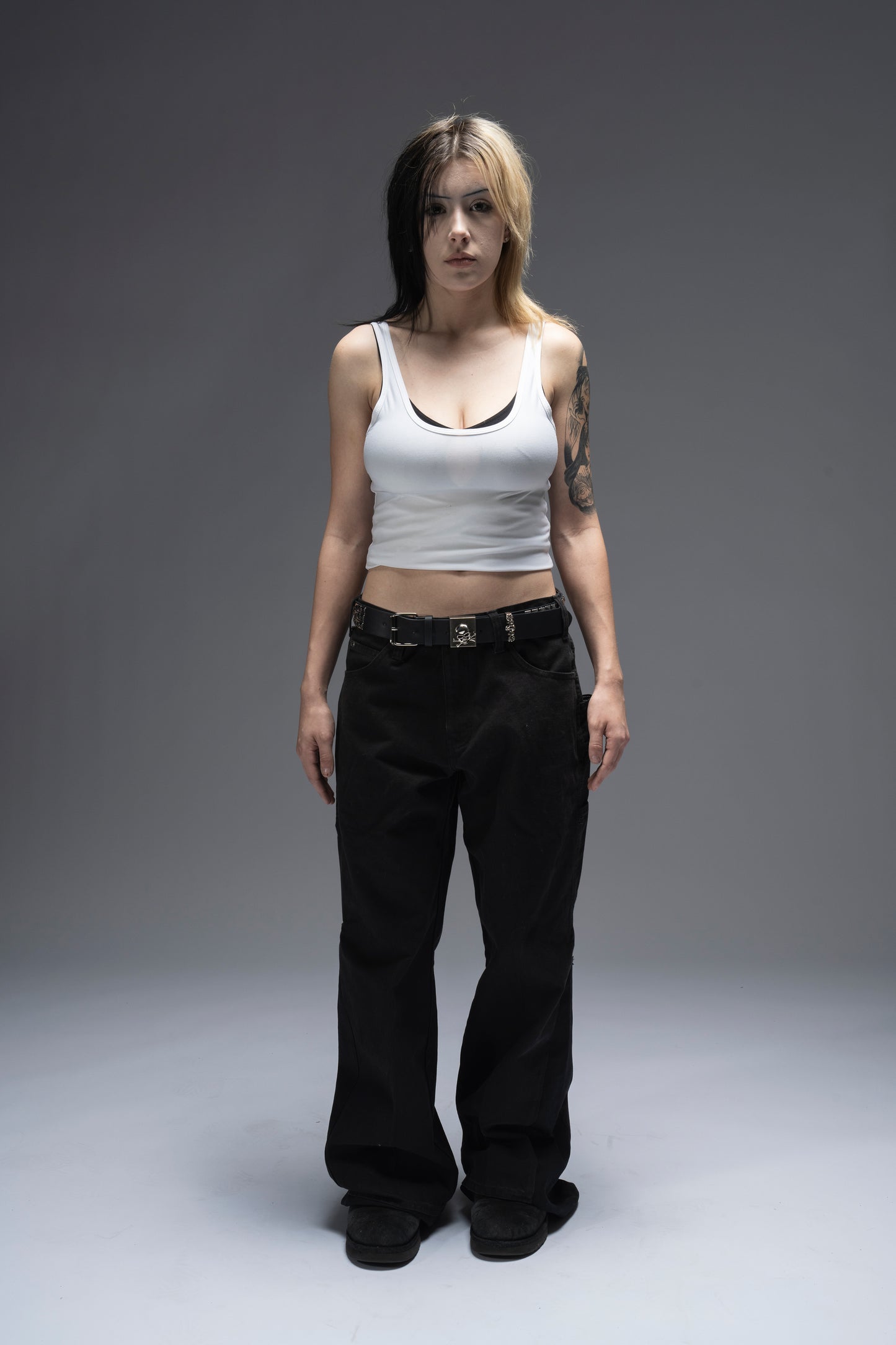 Petite Flared Work Pants